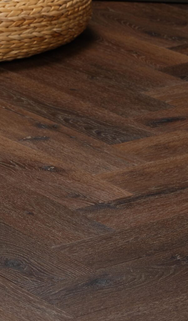 Visgraat Lijm PVC Brown Oak
