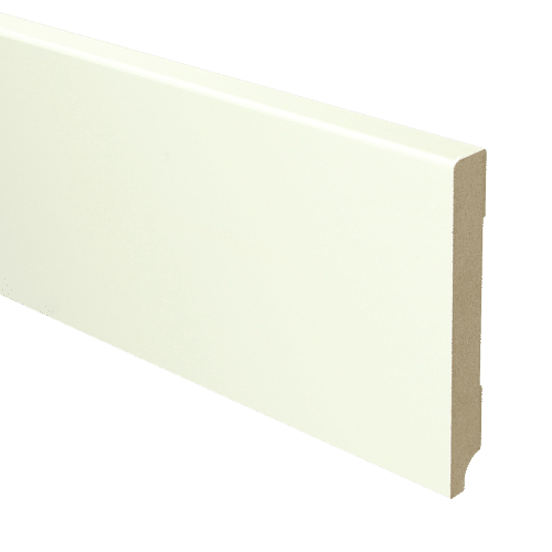 MDF Moderne plint recht 120x15mm RAL 9010 wit gelakt