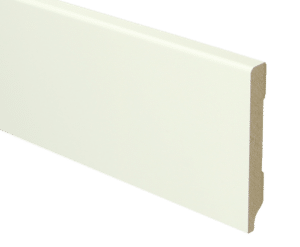 MDF Moderne plint recht 90x12mm RAL 9010 wit gelakt