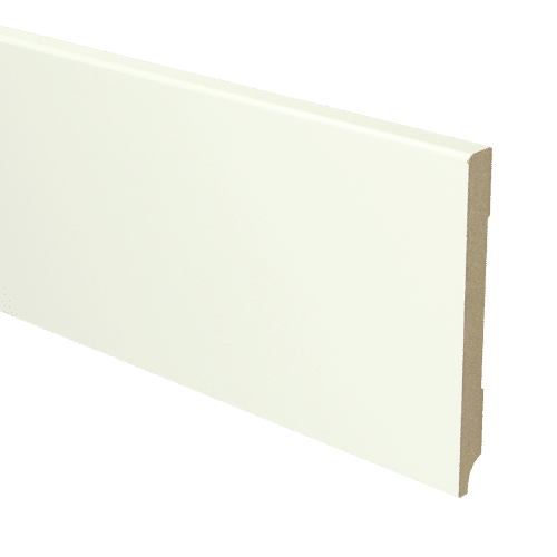 MDF Moderne plint recht 120x12mm RAL 9010 wit gelakt